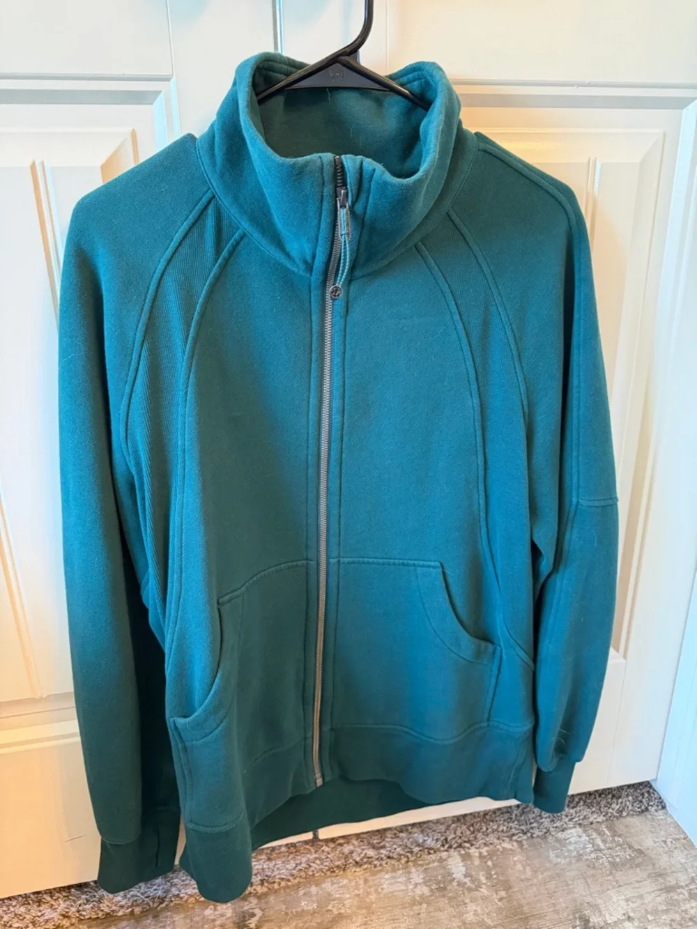 lululemon storm teal full zip funnel neck scuba - Picture 3 of 5
